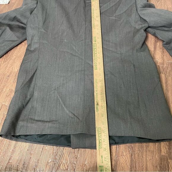 VTG DOUBLE BREASTED Yves Saint Laurent Mens 42R Gray Double Breasted Peak Blazer - Picture 7 of 10